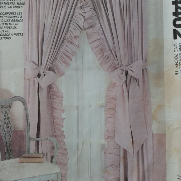 Curtains Sewing Pattern Drapes Valances McCalls 4402 DIY Window Treatments UNCUT - Picture 3 of 11